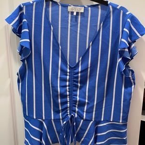 Blue striped blouse